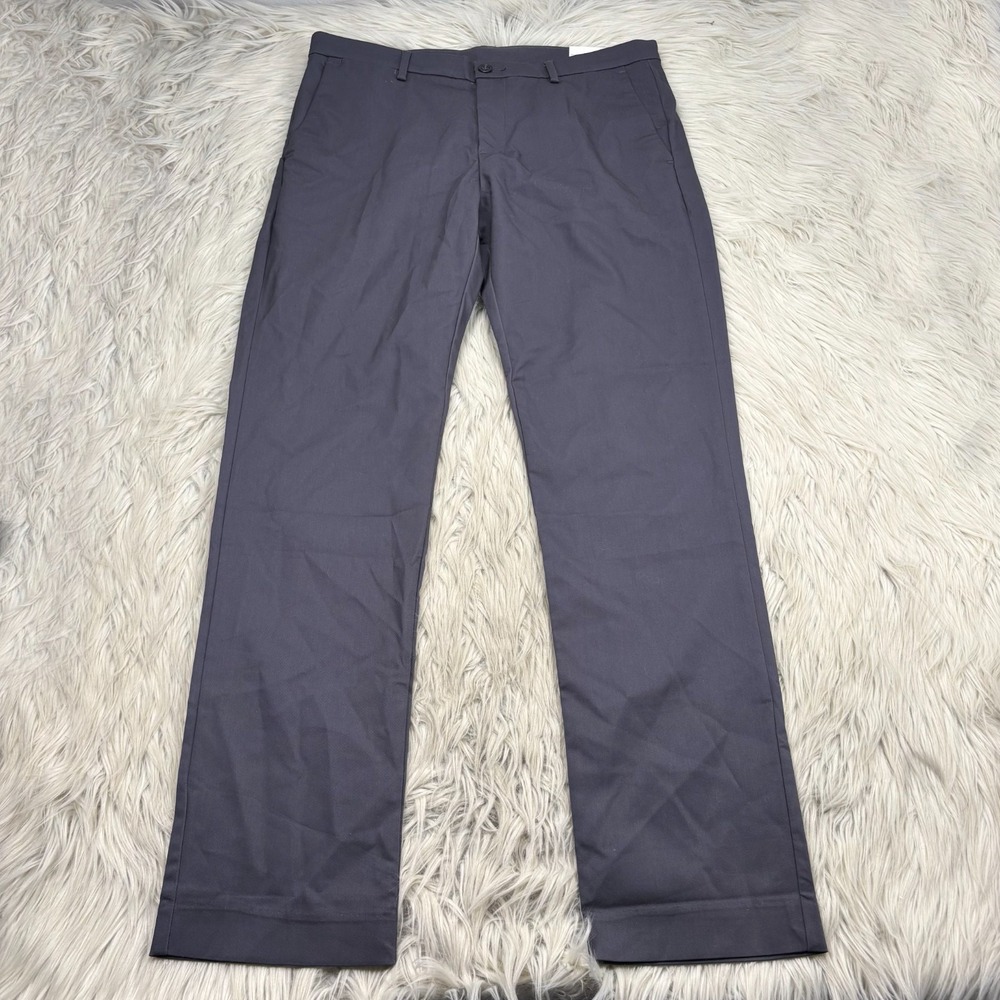 NWT Calvin Klein Men's 34 x 32 Gray Slim Fit Modern‎ Stretch Trouser Career